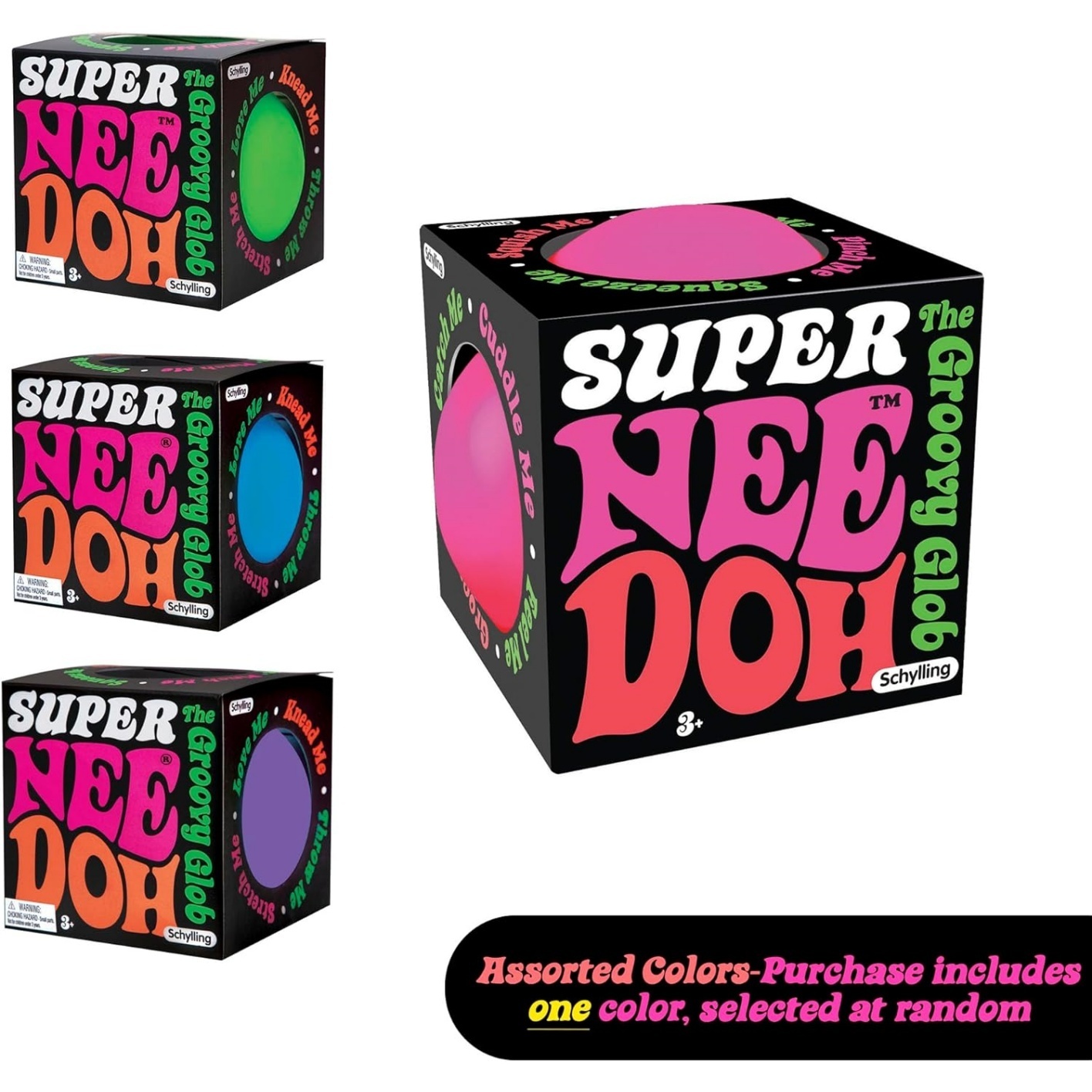 Super NeeDoh - Jumbo Stress Ball - 4.5” - Assorted - Image 2