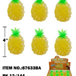 SQUEEZE  PINEAPPLE  W/ BUBBLE BEAD INSIDE