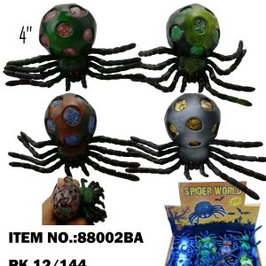 6 Squeeze Spider with Jelly Beads