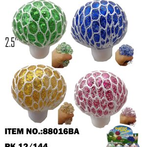 Glitter 2.5in Mesh Squeeze Ball