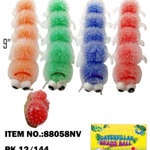 9 CATERPILLAR SQUEEZE CRYSTAL BEADS