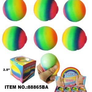 2.5  SQUISH STRETCH BALL /RAINBOW COLOR