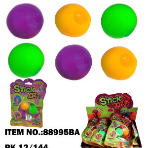 Neon Sticky Ball 3PC/Bag 12/144Bags