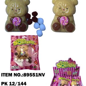 TABA Squishy Gummy Cute Bear with Lollipop