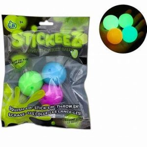 Stickeez Squishable Neon Sticky Balls 3 Pk