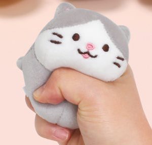 MOCHI Squishy Stress Relief Ball Washable (Grey Cat)